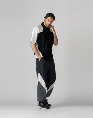 CRONOS BLACK 拼色polo衫【黑色】