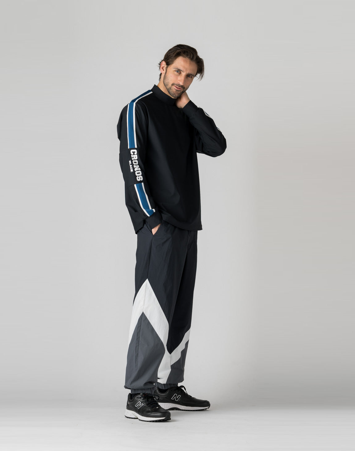 CRONOS BLACK mock neck longsleeve【BLACK】