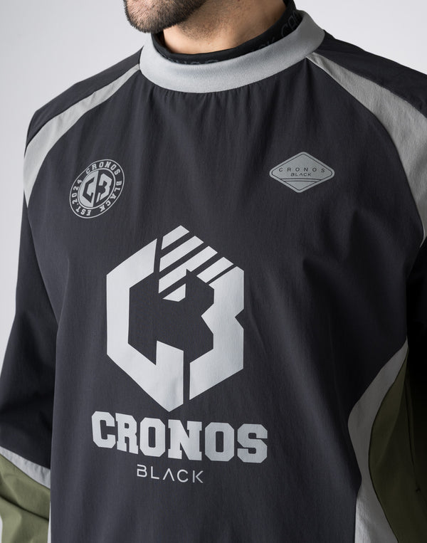 CRONOS BLACK 實用尼龍套頭衫 [黑色]