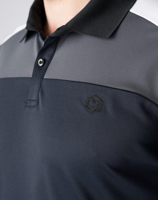 CRONOS BLACK 拼色 Polo 衫 [黑色]