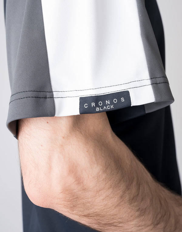 CRONOS BLACK 撞色polo衫【白色】