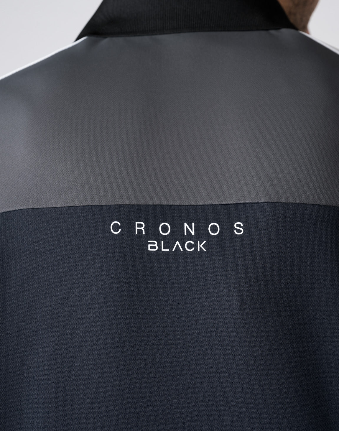 CRONOS BLACK Color-block polo shirt 【BLACK】 – クロノス