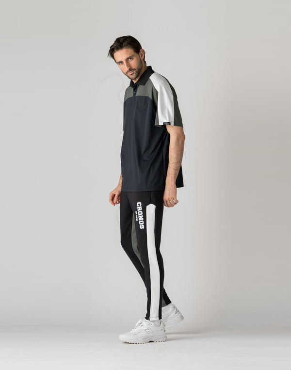 CRONOS BLACK 拼色 Polo 衫 [黑色]
