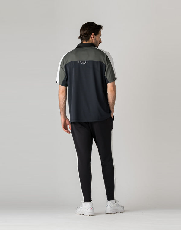 CRONOS BLACK 拼色 Polo 衫 [黑色]