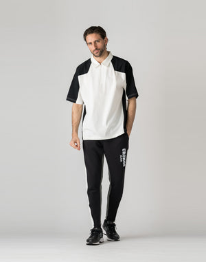CRONOS BLACK 拼色polo衫【白色】