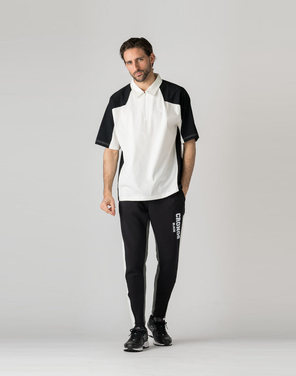 CRONOS BLACK 拼色polo衫【白色】