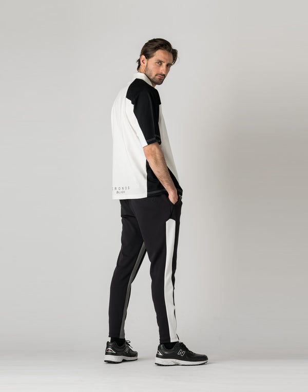 CRONOS BLACK 拼色polo衫【白色】