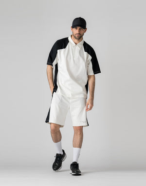 CRONOS BLACK 拼色polo衫【白色】