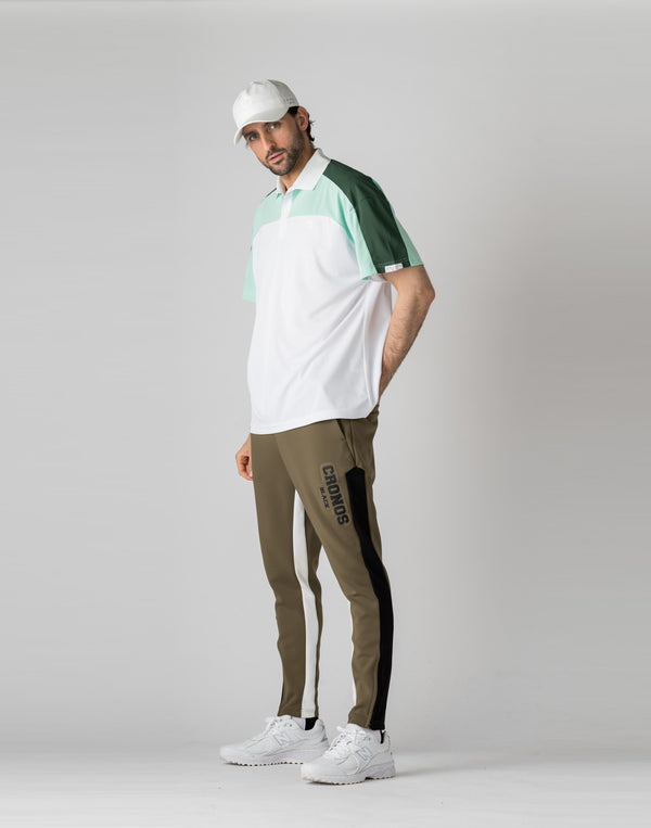 CRONOS BLACK 撞色polo衫【白色】