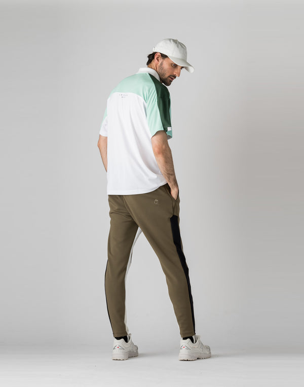 CRONOS BLACK 撞色polo衫【白色】