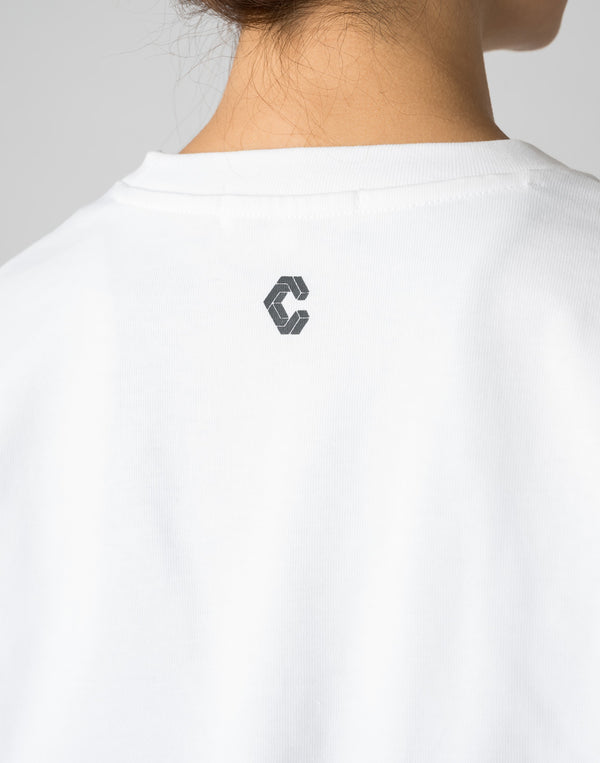 CRONOS WOMEN DIAGONAL LINE LONGSLEEVE【BLACK】