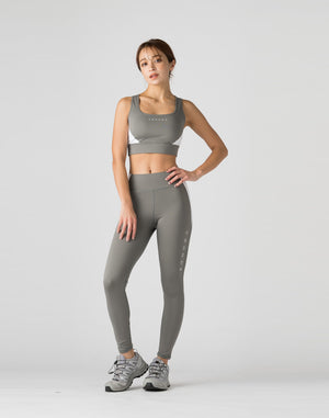 CRONOS WOMEN SWITCHED LEGGINGS【GRAY】