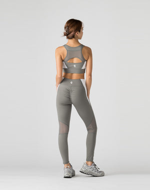CRONOS WOMEN SWITCHED LEGGINGS【GRAY】