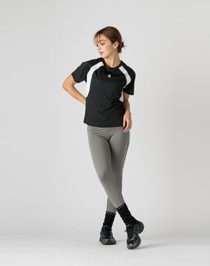 CRONOS WOMEN SWITCHED LEGGINGS【GRAY】
