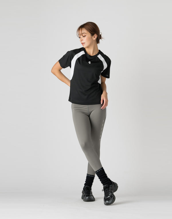 CRONOS WOMEN SWITCHED LEGGINGS【GRAY】