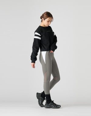CRONOS WOMEN SWITCHED LEGGINGS【GRAY】