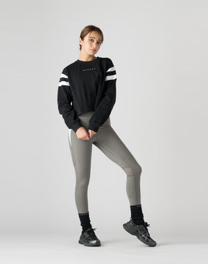CRONOS WOMEN SWITCHED LEGGINGS【GRAY】