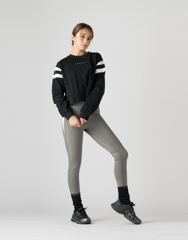 CRONOS WOMEN SWITCHED LEGGINGS【GRAY】
