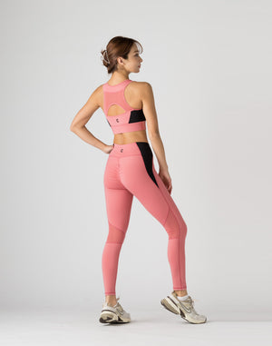 CRONOS WOMEN SWITCHED LEGGINGS【PINK】