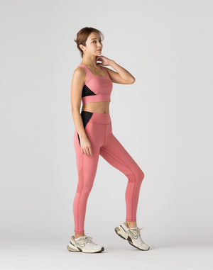 CRONOS WOMEN SWITCHED LEGGINGS【PINK】