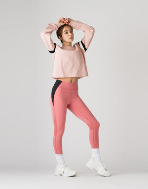 CRONOS WOMEN SWITCHED LEGGINGS【PINK】