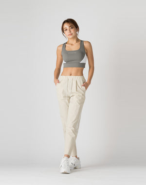 CRONOS WOMEN 2WAY STRETCH LONG PANTS【BEIGE】