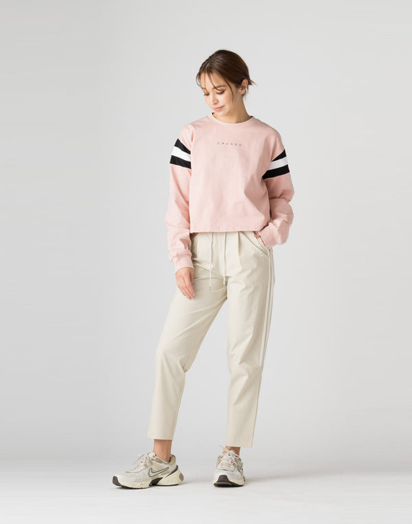CRONOS WOMEN 2WAY STRETCH LONG PANTS【BEIGE】