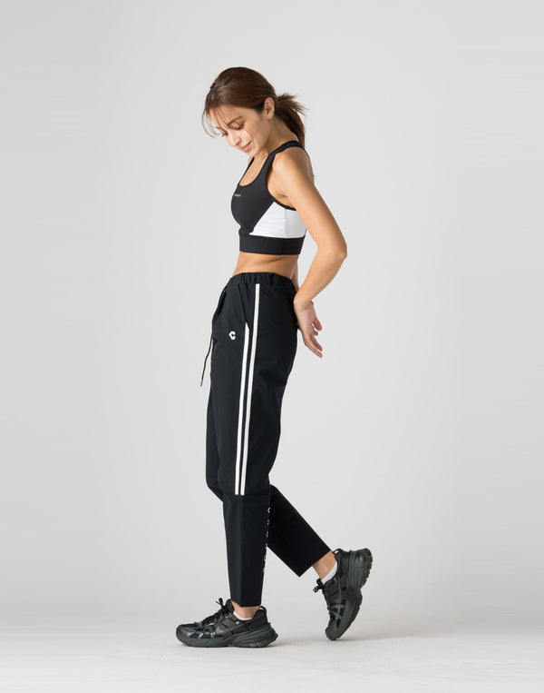 CRONOS WOMEN 2WAY STRETCH LONG PANTS【BLACK】