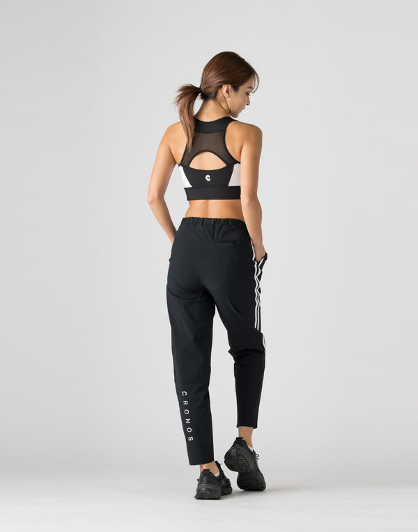CRONOS WOMEN 2WAY STRETCH LONG PANTS【BLACK】