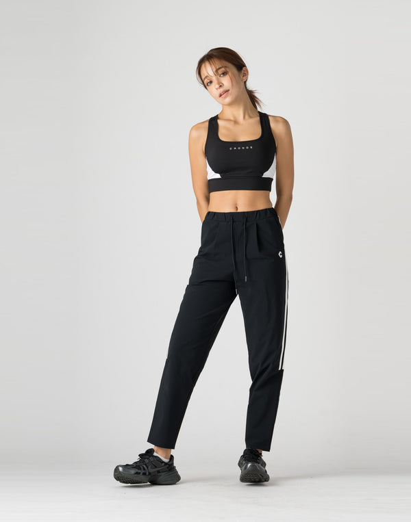 CRONOS WOMEN 2WAY STRETCH LONG PANTS【BLACK】