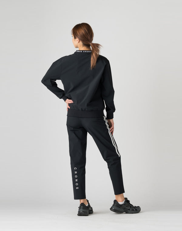 CRONOS WOMEN 2WAY STRETCH LONG PANTS【BLACK】