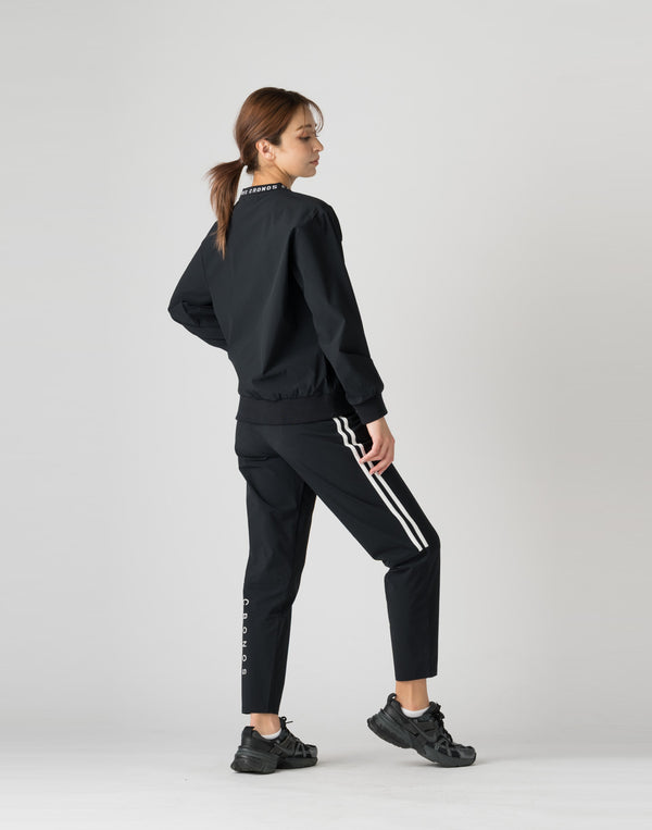 CRONOS WOMEN 2WAY STRETCH LONG PANTS【BLACK】