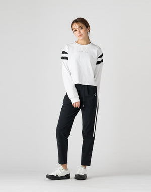 CRONOS WOMEN 2WAY STRETCH LONG PANTS【BLACK】