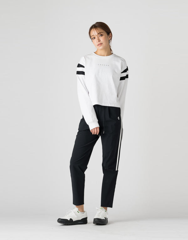 CRONOS WOMEN 2WAY STRETCH LONG PANTS【BLACK】