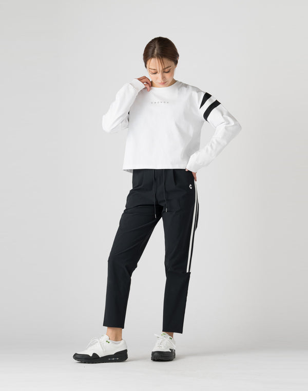 CRONOS WOMEN 2WAY STRETCH LONG PANTS【BLACK】
