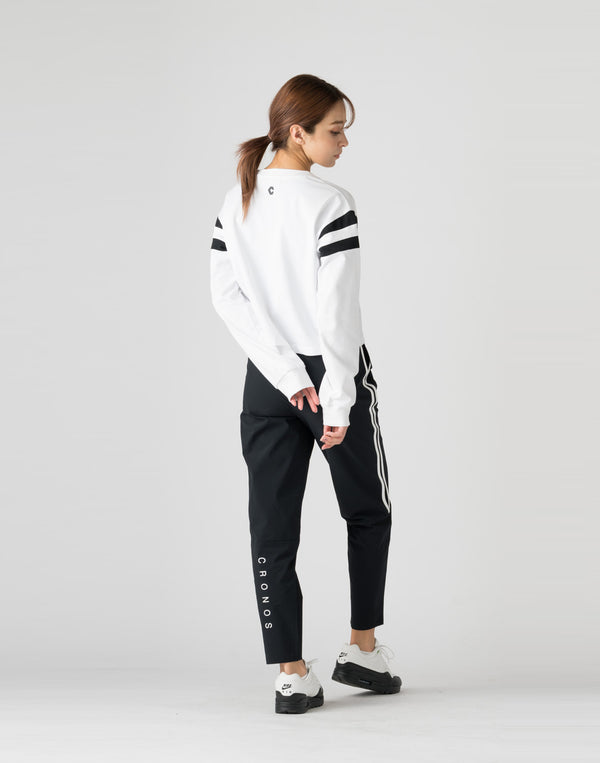 CRONOS WOMEN 2WAY STRETCH LONG PANTS【BLACK】