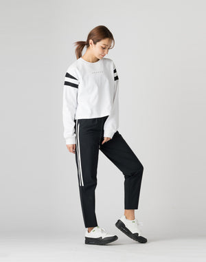 CRONOS WOMEN 2WAY STRETCH LONG PANTS【BLACK】