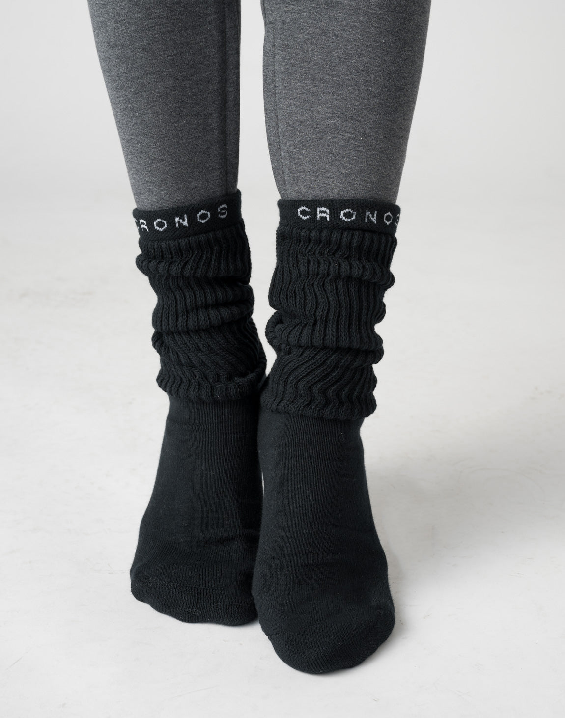 CRONOS WOMEN LOOSE FIT RIB SOCKS【BLACK】 – クロノス CRONOS