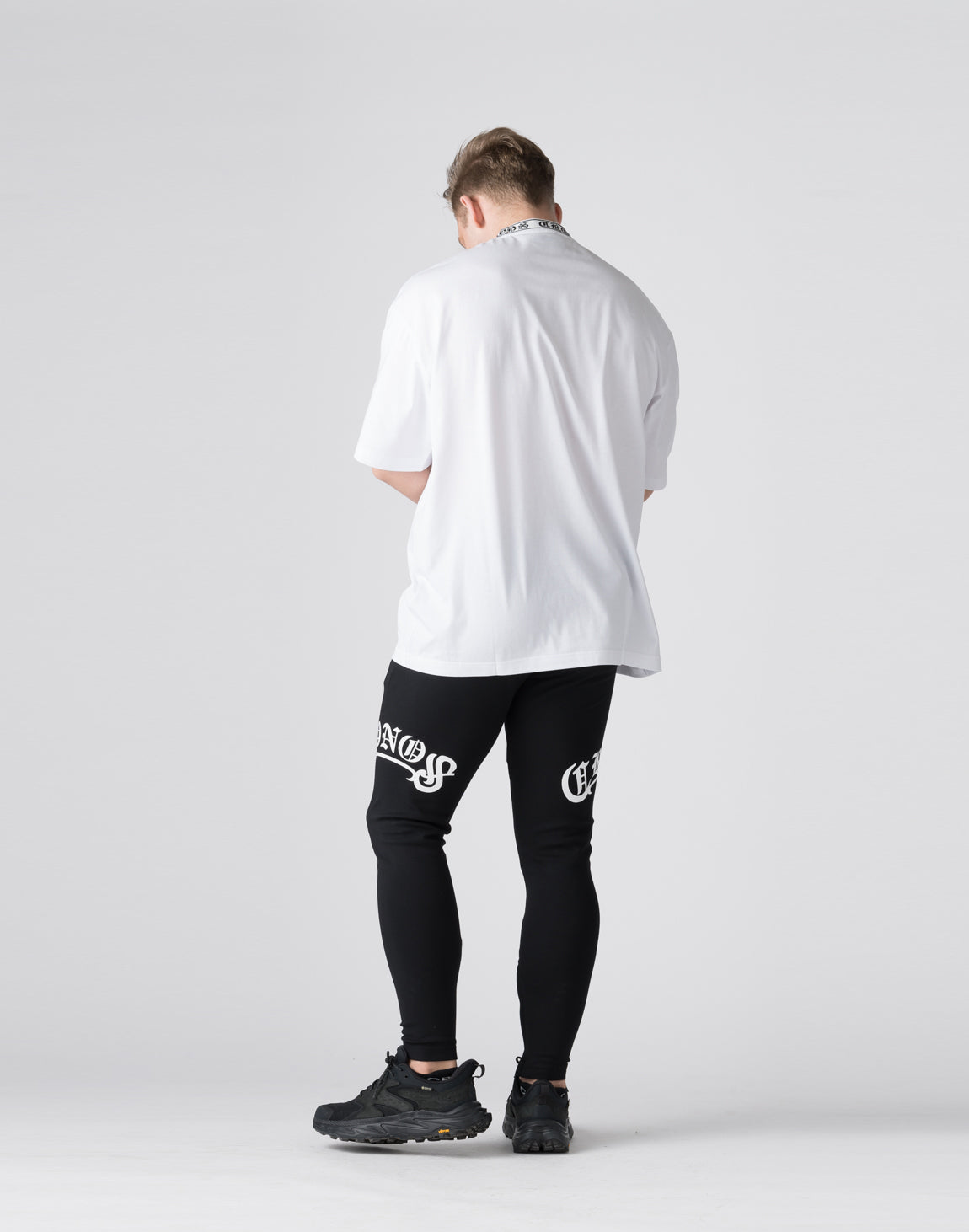 CRONOS Logo Neckline Design OverSize T-SHIRT【WHITE】