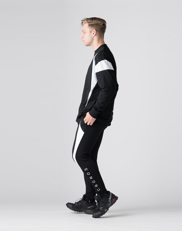 CRONOS Symmetrical Panel long sleeve T 【BLACK】