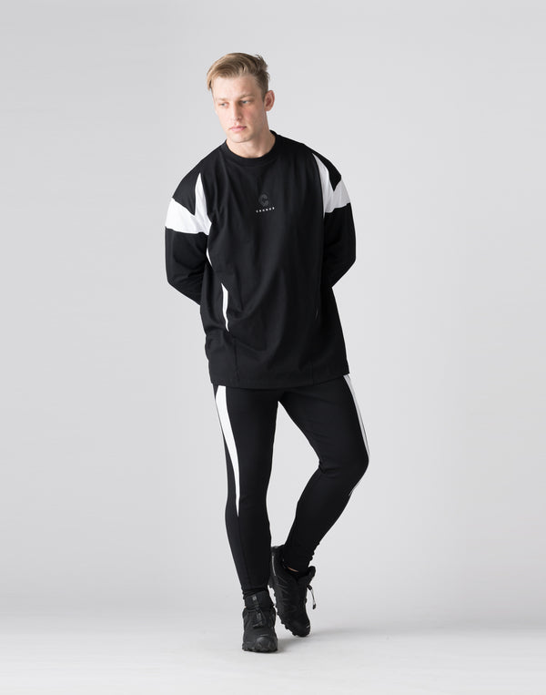 CRONOS Symmetrical Panel long sleeve T 【BLACK】