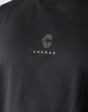CRONOS Symmetrical Panel long sleeve T 【BLACK】