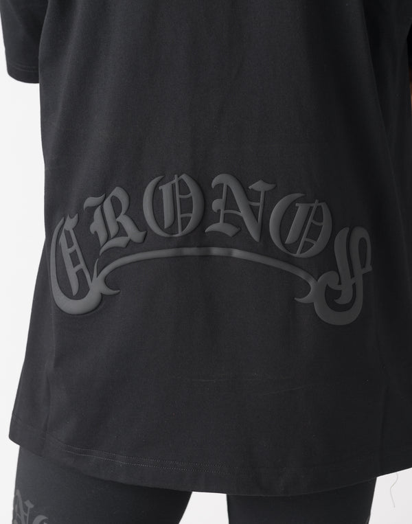 CRONOS Arch Black Letter OverSize T-SHIRT【BLACK×WHITE】