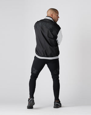 CRONOS Arch Black Letter Stadium Jumper【BLACK×WHITE】