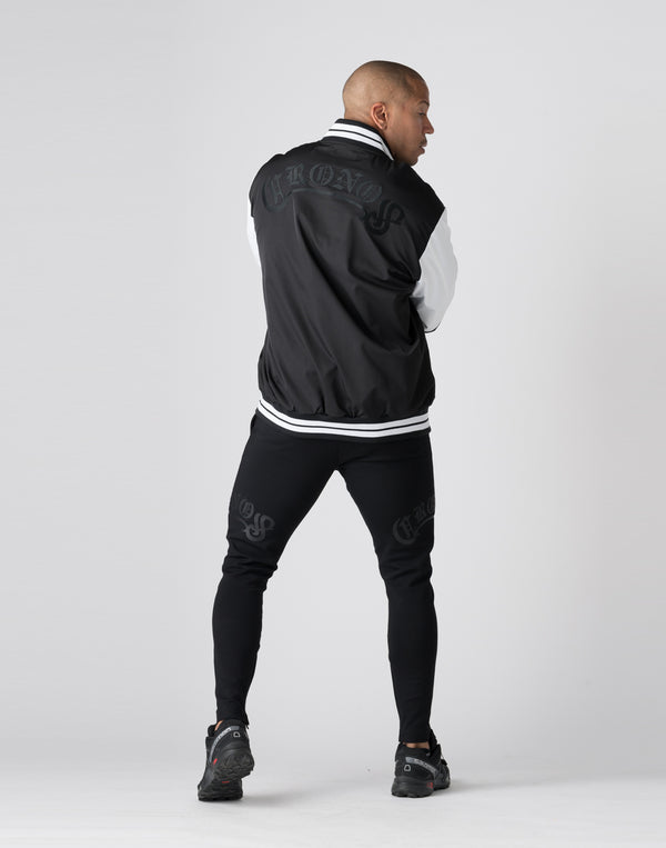 CRONOS Arch Black Letter Stadium Jumper【BLACK×WHITE】