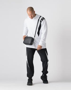 CRONOS Horizontal Shoulder Bag [BLACK]