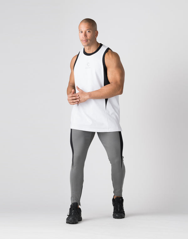 CRONOS Arrow-shaped Pattern skinny pants【GRAY】