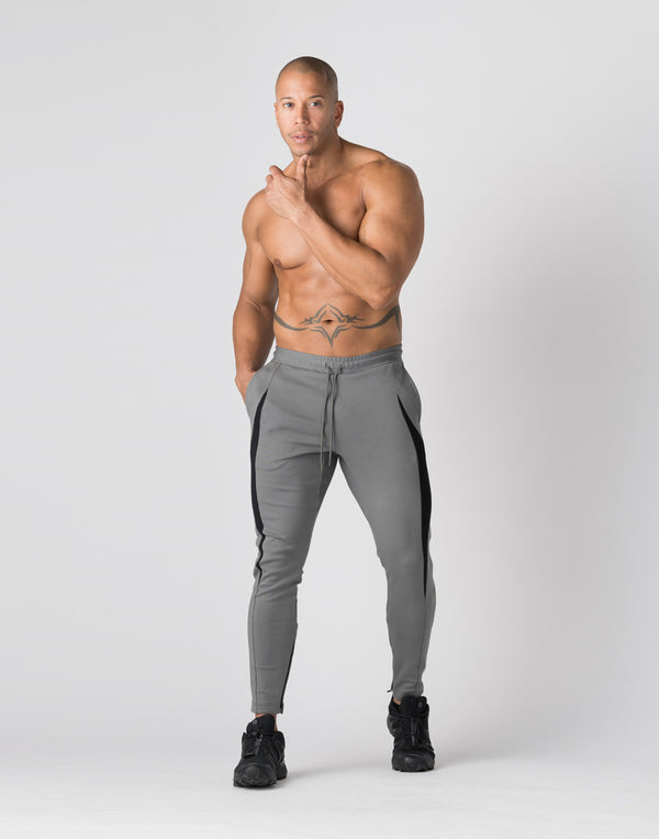 CRONOS Arrow-shaped Pattern skinny pants【GRAY】