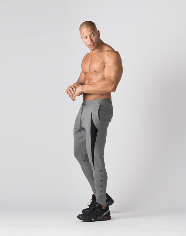 CRONOS Arrow-shaped Pattern skinny pants【GRAY】