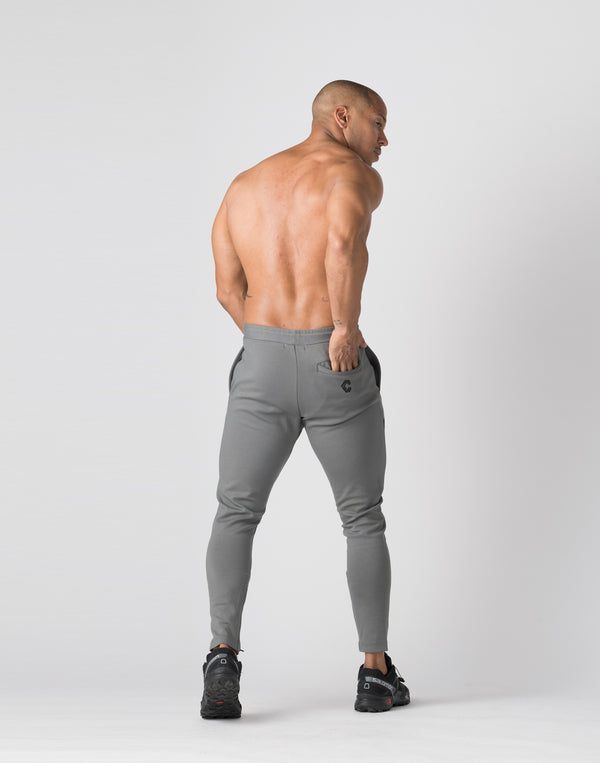 CRONOS Arrow-shaped Pattern skinny pants【GRAY】